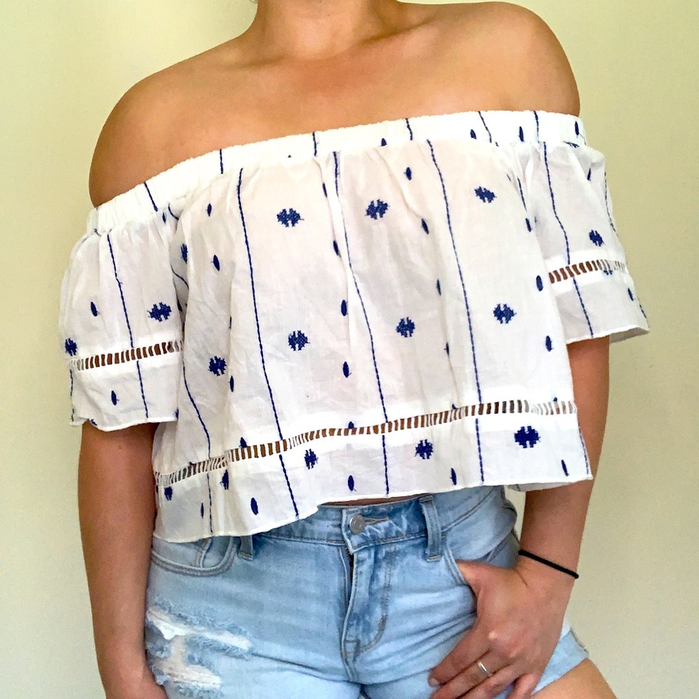 *final* Rebellion Again Crop Off The Shoulder NWT